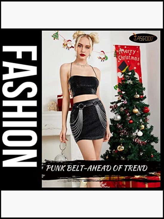 Punk Waist Chain Belt Layered Body Chain Adjustable Gothic Rave Accessory main image 6